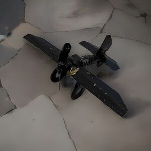 Vintage Folk Art Hand Welded Airplane Figurine From Car Parts Tool B